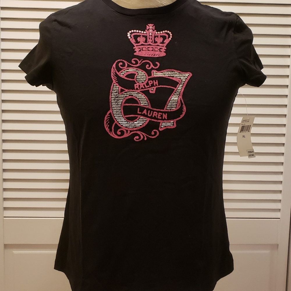 Polo by Ralph Lauren black and pink 67 t-shirt